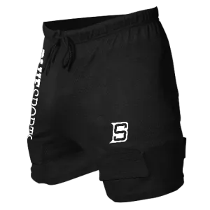 Blue Sports Mesh Short with Cup