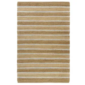 Handwoven Natural Fiber Striped Rug