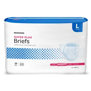 McKesson Super Plus Moderate Absorbency Incontinence Brief, Large (44-58 Inch)