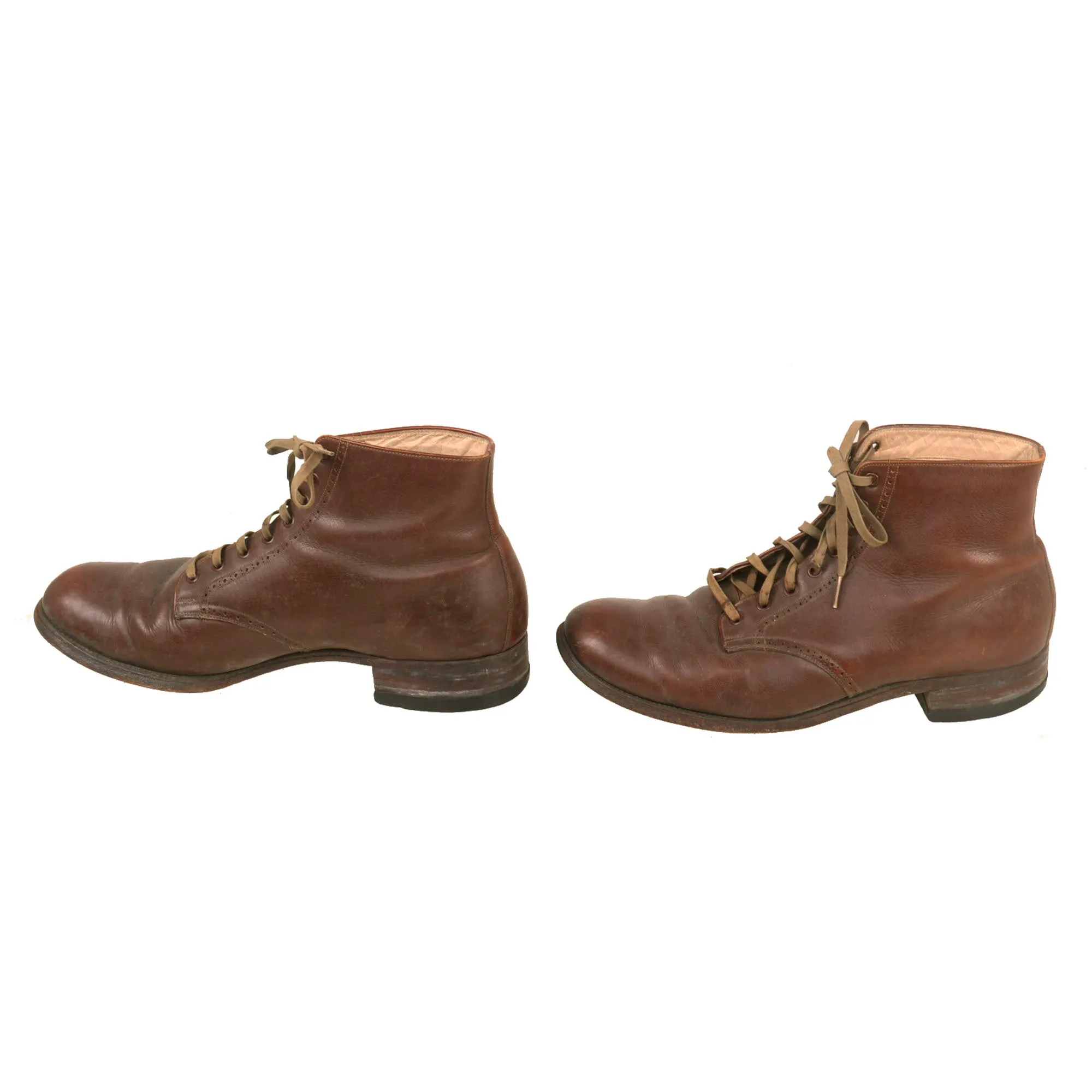 Original U.S. WWII Women’s Army Corps Service Boots Named to Dorothy Jean Eslinger - Size 6½