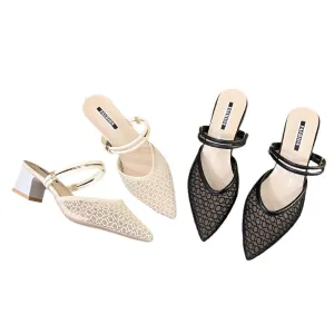 TEEK - Point Toe Block Heel Sandals