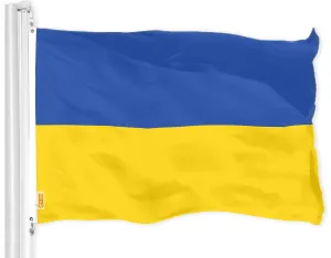 Ukrainian Flag 3x5Ft Printed 150D Polyester Brass Grommets Indoor Outdoor