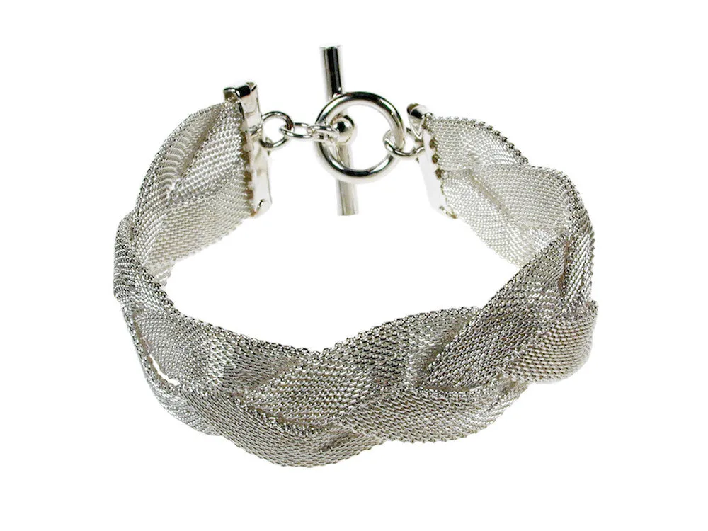 Wide Braid Mesh Bracelet